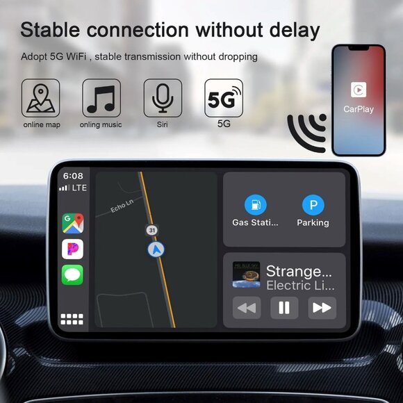 NEW!! Apple Wireless CarPlay Adapter Dongle USB iPhone IOS Car Navigation Player - Picture 12 of 13